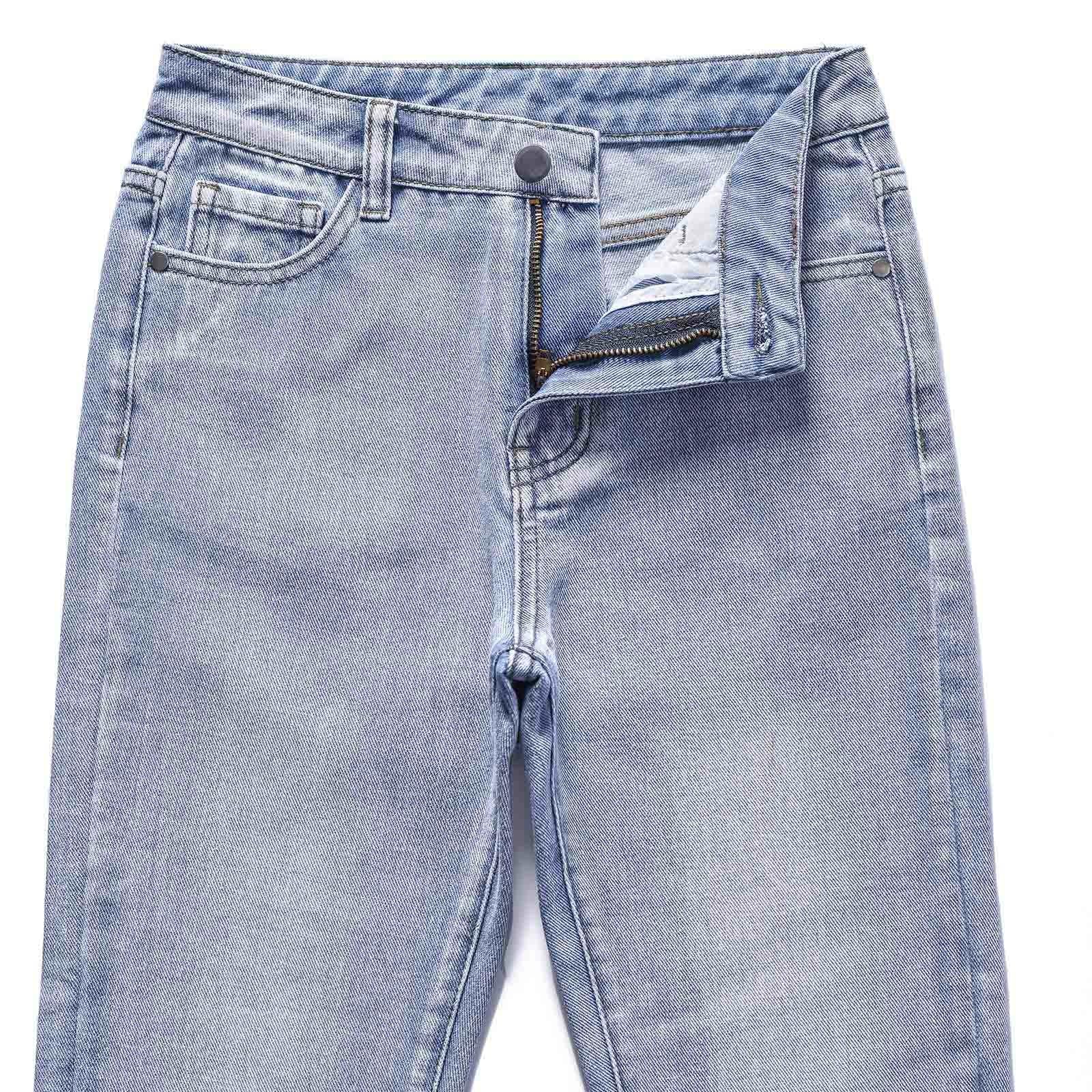 Genérico Vaqueros Niño 5-14 Años Regular Fit Pantalon Vaquero Adolescentes Chico Cintura Elastica Moda Hippies Streetwear Jeans Pantalones Vaqueros Cargo Denim Stretch Otoño 2026