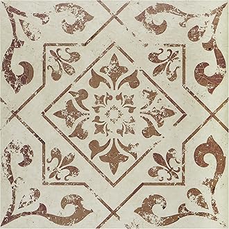 Achim Home Furnishings Retro Self Adhesive 12-Inch Vinyl Floor Tiles, 20 Tiles - 12" x 12", Toffee Pattern - Peel & Stick, DIY Flooring for Kitchen, Dining Room, Bedrooms & Bathrooms by Decor