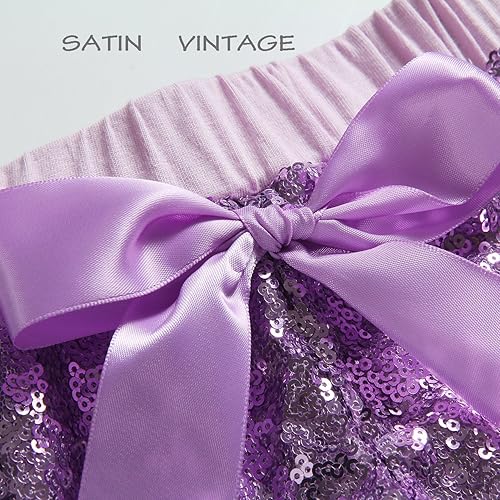 Miniatura 3 de Cilucu Pantalones cortos de lentejuelas para bebés y niñas que brillan en ambos lados