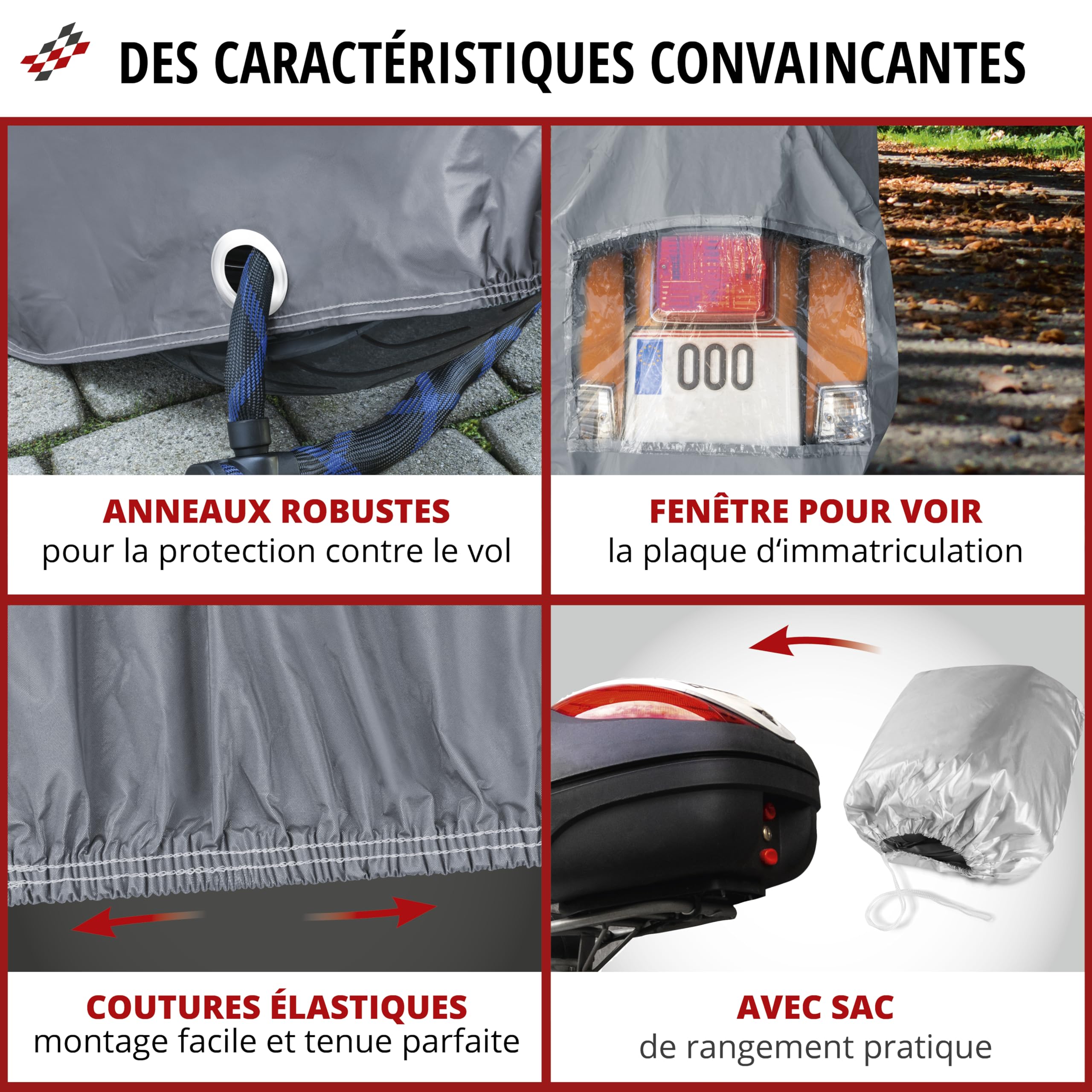WALSER Bâche Moto S, Mention Très Bien* bâche de Couverture Compatible avec Vespa étanche, Couverture Scooter
