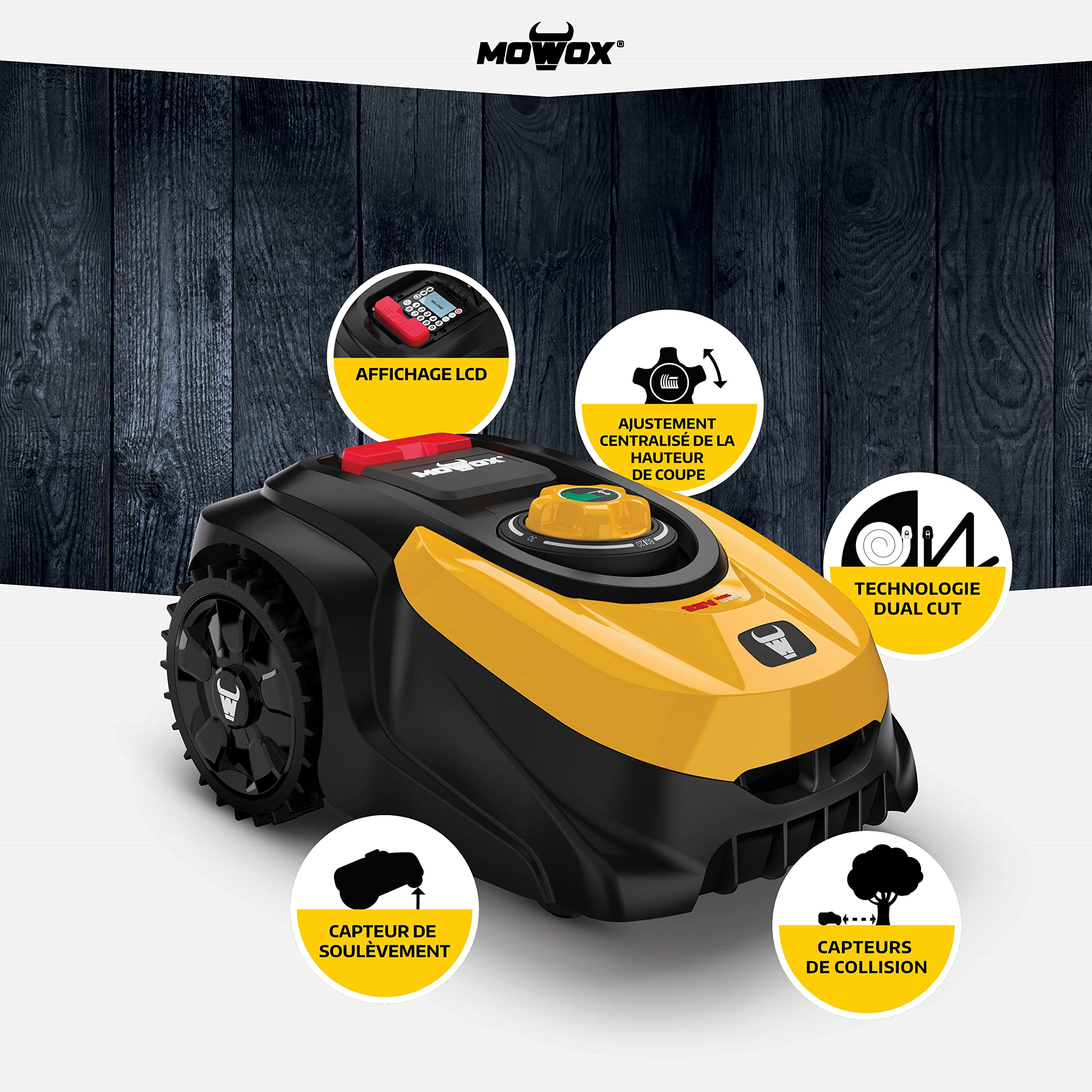 Mowox® RM 600 Li Tondeuse Robot avec Fonction multizone pour pelouse jusqu'à 600m² - vue 3