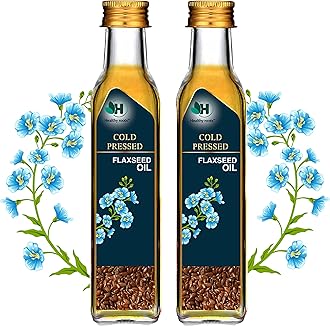Healthy roots Cold Pressed Flaxseed Oil 250ml (Pack of 2) | Wood Pressed - Extracted on Wooden Churner | Kolhu/Kacchi Ghani/Chekku
