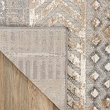 Rugshop Tribal Stripe Indoor/Outdoor Distressed Modern Round – Available in various sizes and shapes including area