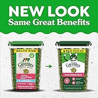 Vista 2 de Golosinas dentales naturales Greenies para gatos adultos recomendadas por veterinarios, sabor delicioso a salmón, envase de 9.75 oz