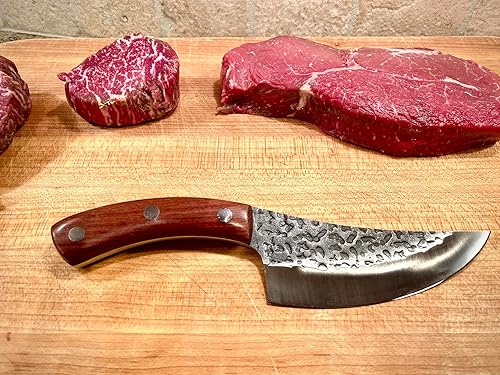 Miniatura 3 de Wyoming - Cuchillo de cocina multiusos de 10 pulgadas, acero inoxidable forjado de alto carbono de calidad de chef, espiga completa con mango