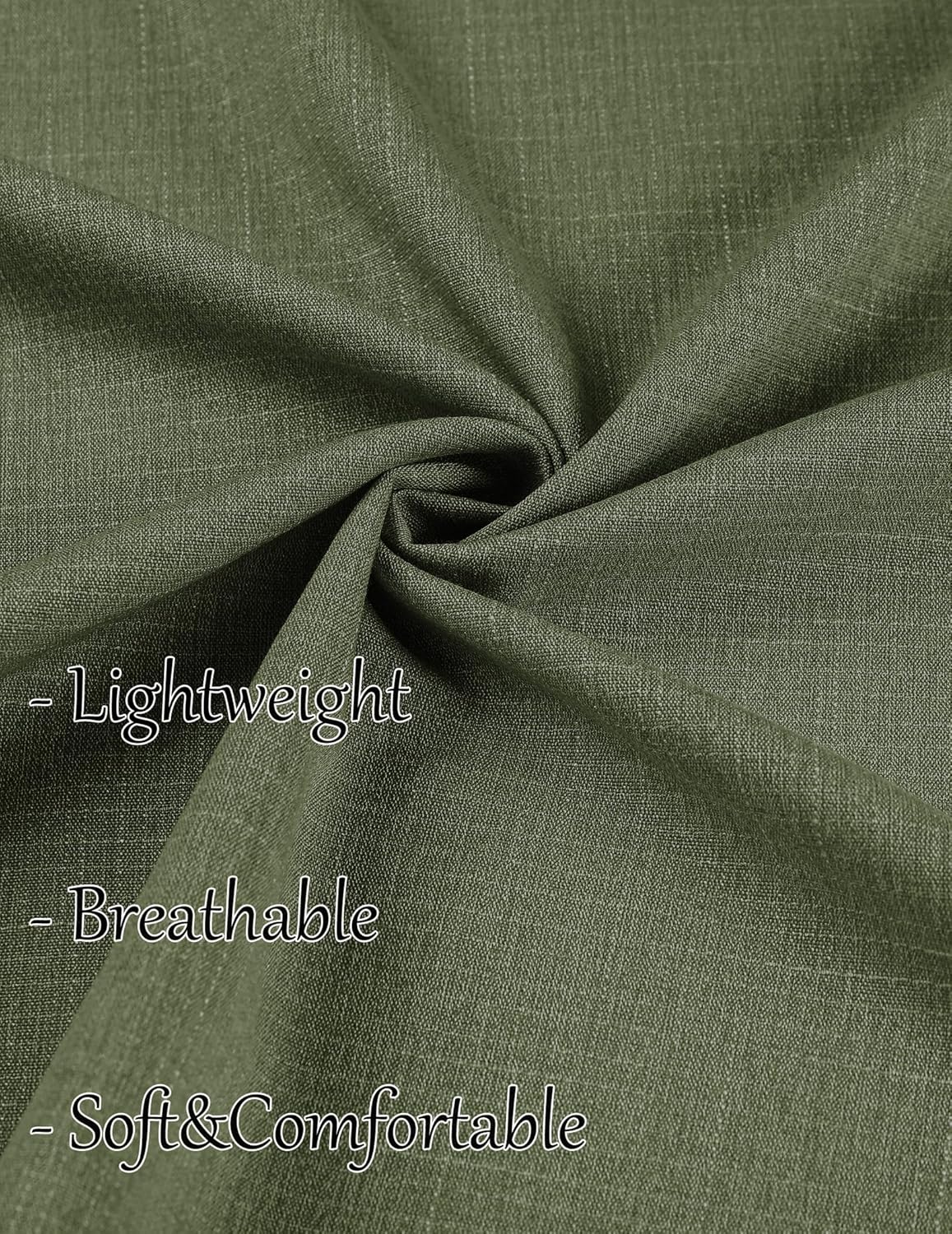 COOFANDY Men's Linen Shirts Short Sleeve Casual Shirts Summer Beach Button Down Shirts with Pocket - Image 4