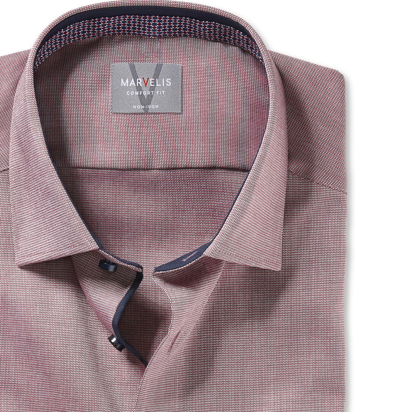 Marvelis Męska koszula z długim rękawem Comfort-Fit, Twill,13 New Kent