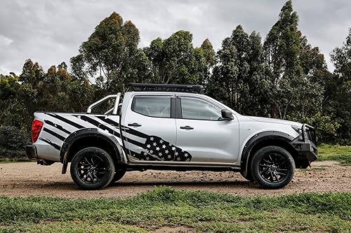 Miniatura 6 de Side Door Big US Flag Graphic Stickers Decals Compatible with Nissan Navara Np300 (White)