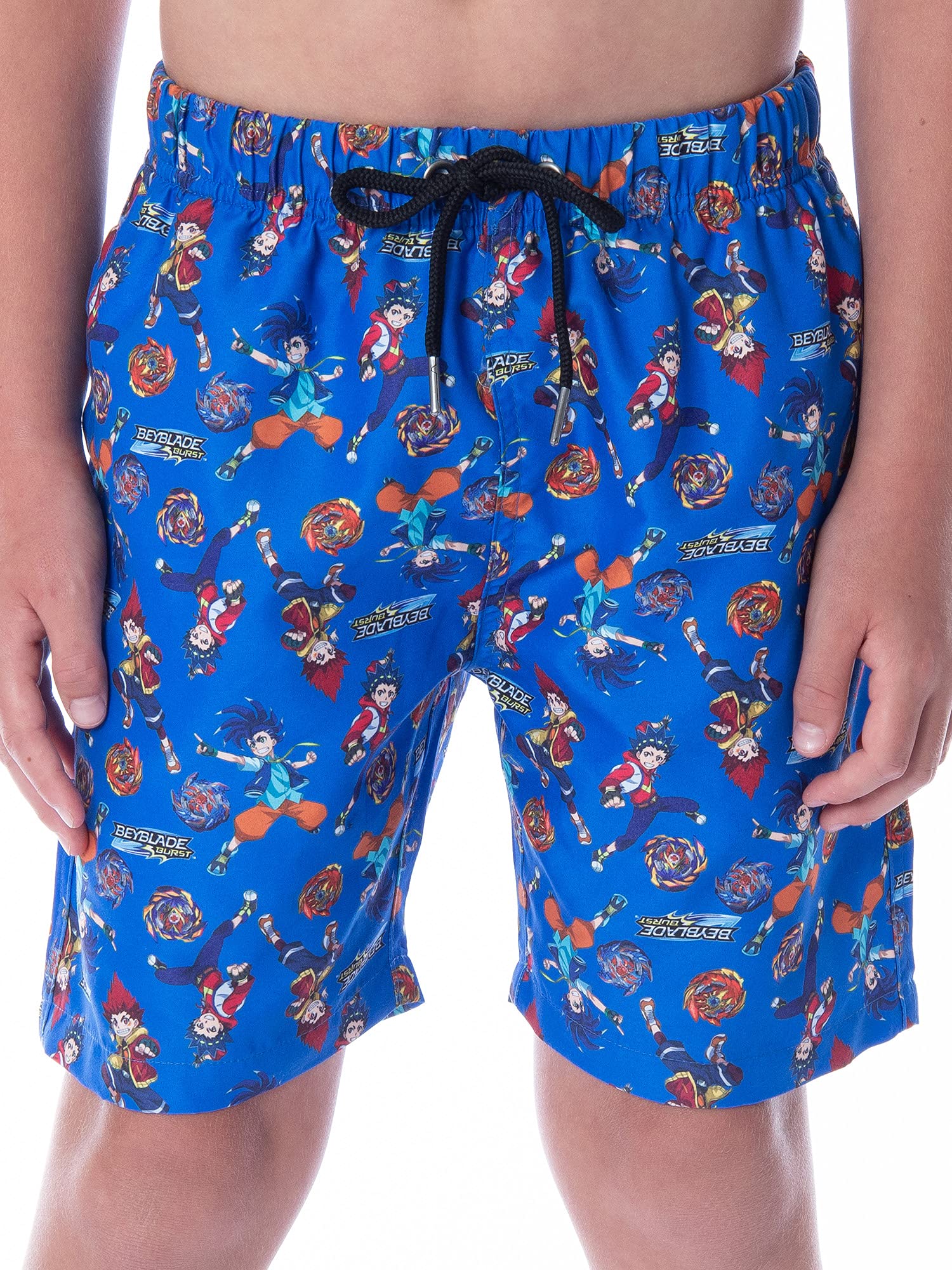 Beyblade Burst Boys' Spinner Tops Character Allover Print Swim Trunks