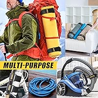 Vista 8 de LuBanSir Correas de cincha, 2 x 12 pulgadas (paquete de 8) correas elásticas de almacenamiento de gancho y bucle para cable de extensión, cable