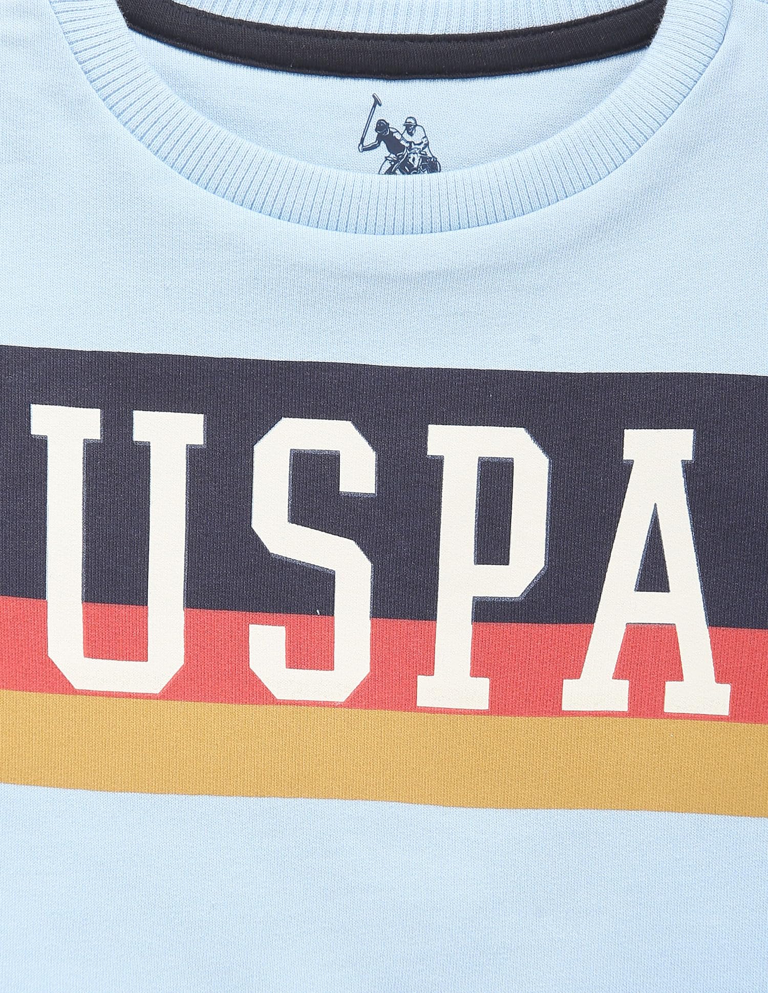 U.S. Polo Assn. Kids Regular fit Cotton Crew Neck Sweatshirts (UKSWS0202_Blue_6-7Y) 1