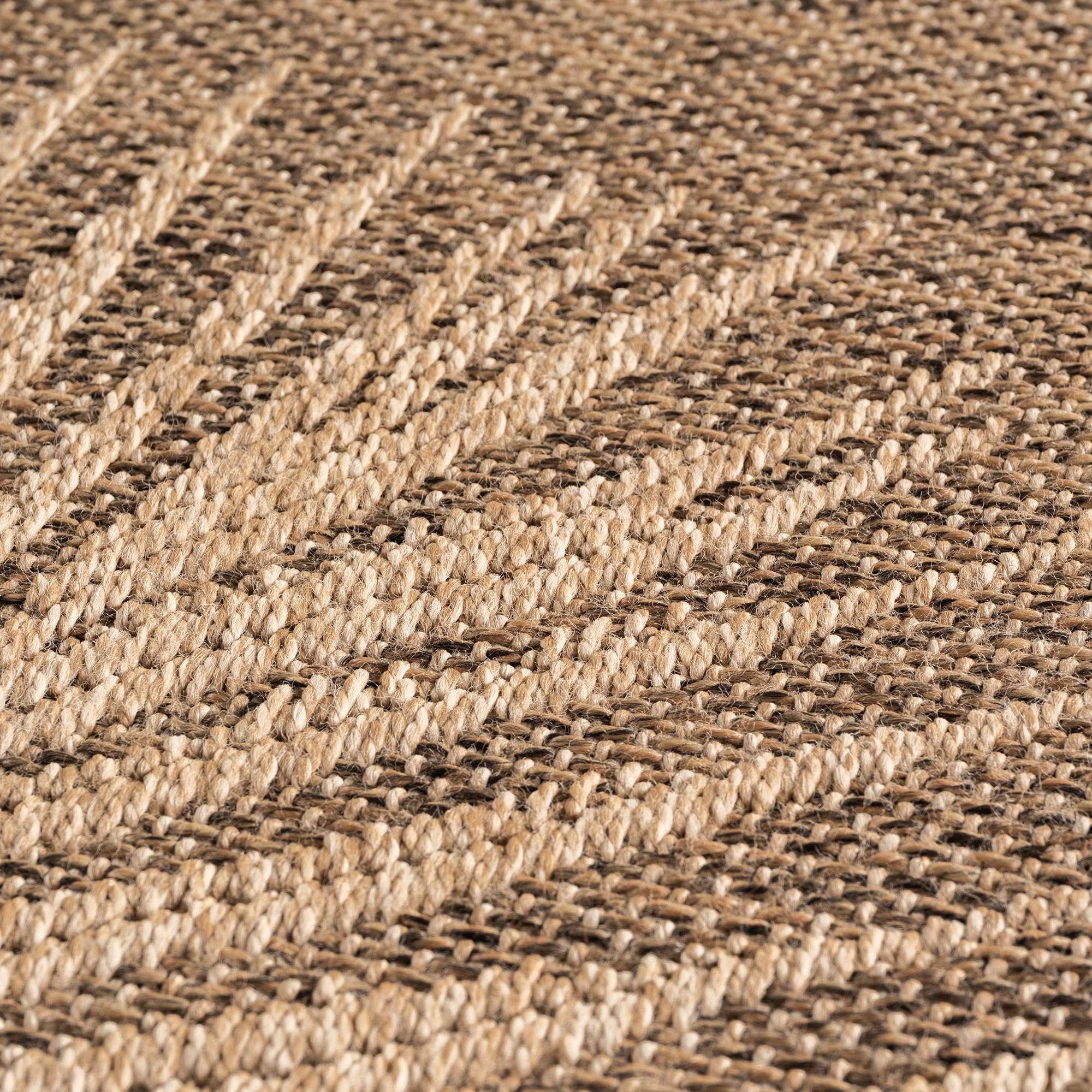 Carpettex Tapis d'Extérieur Résistant aux Intempéries 200x300 (200 x 290 cm) Beige - Résistant aux UV, Imperméable, Robuste et Naturel en Jute - Idéal pour Balcon, Terrasse, Cuisine, Jardin, et Salon