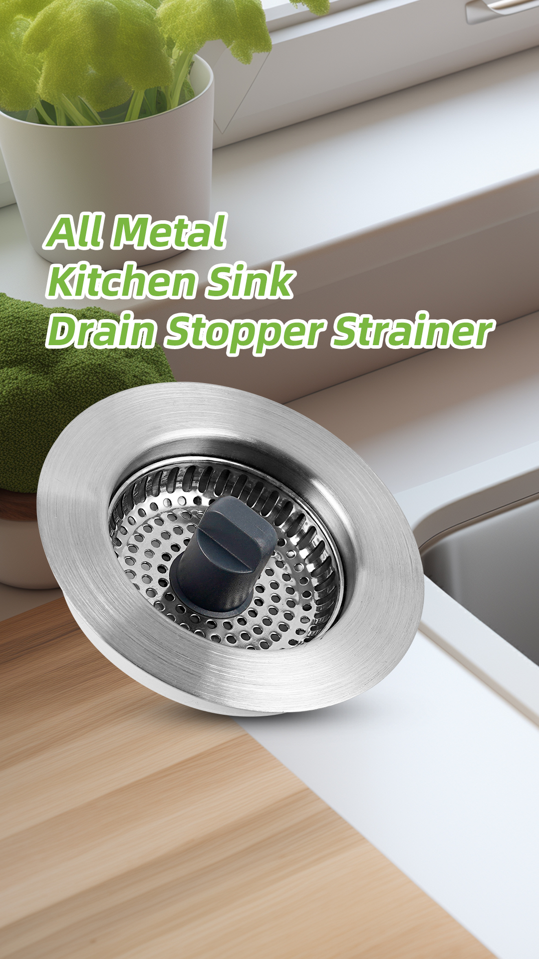Colador universal para fregadero de cocina en acero inoxidable miniatura 7