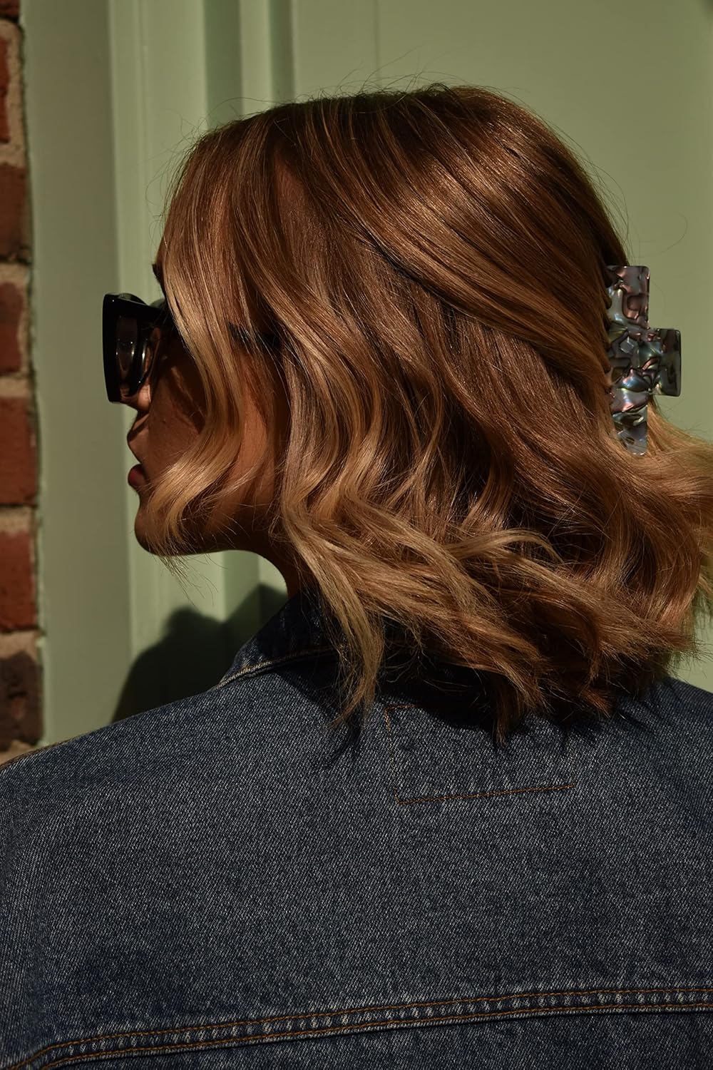 France Luxe Large Tube Claw Clip, Nacro Black