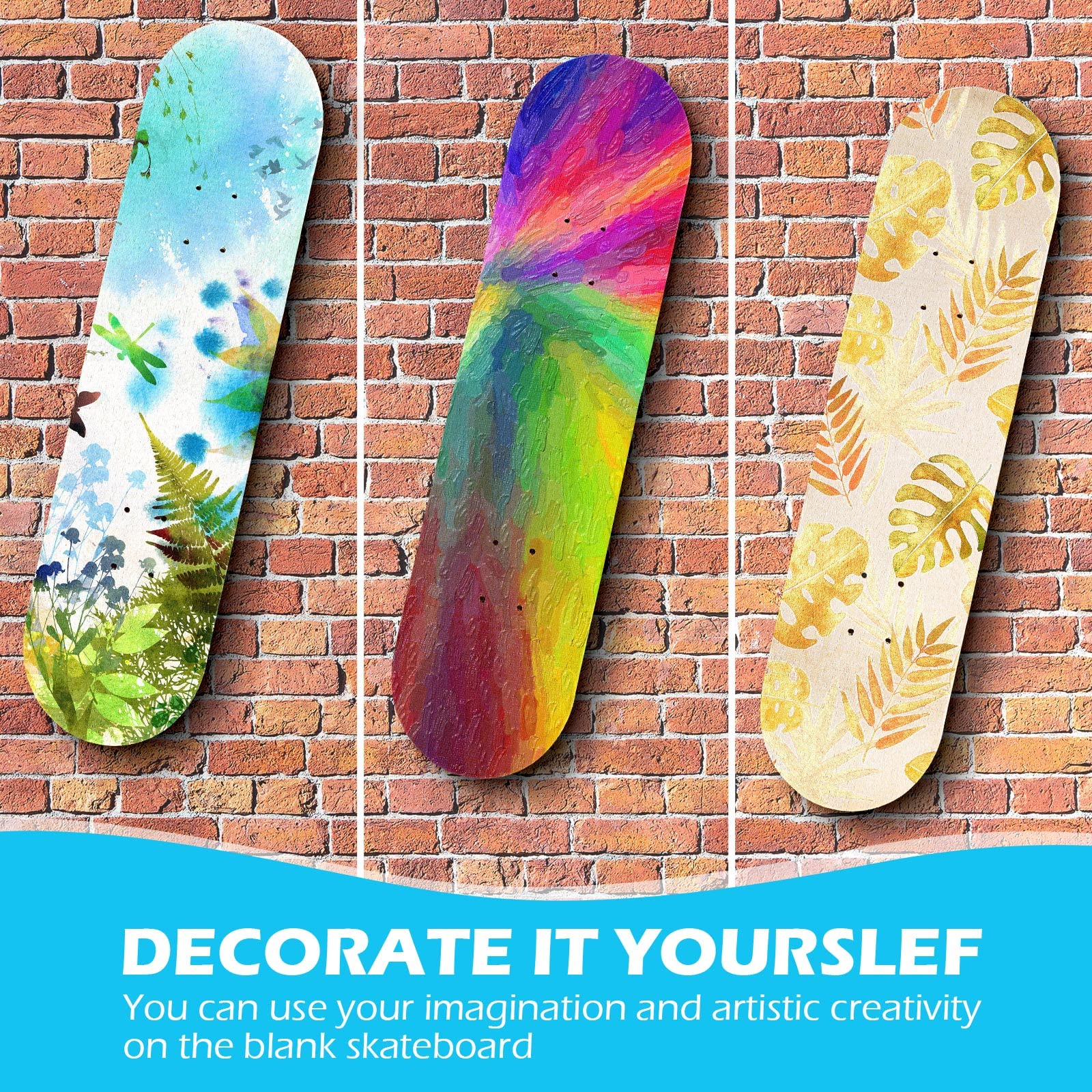 Toyvian Tavola Da Skateboard Vuota Per Ragazzo Ragazza Fai Da Te