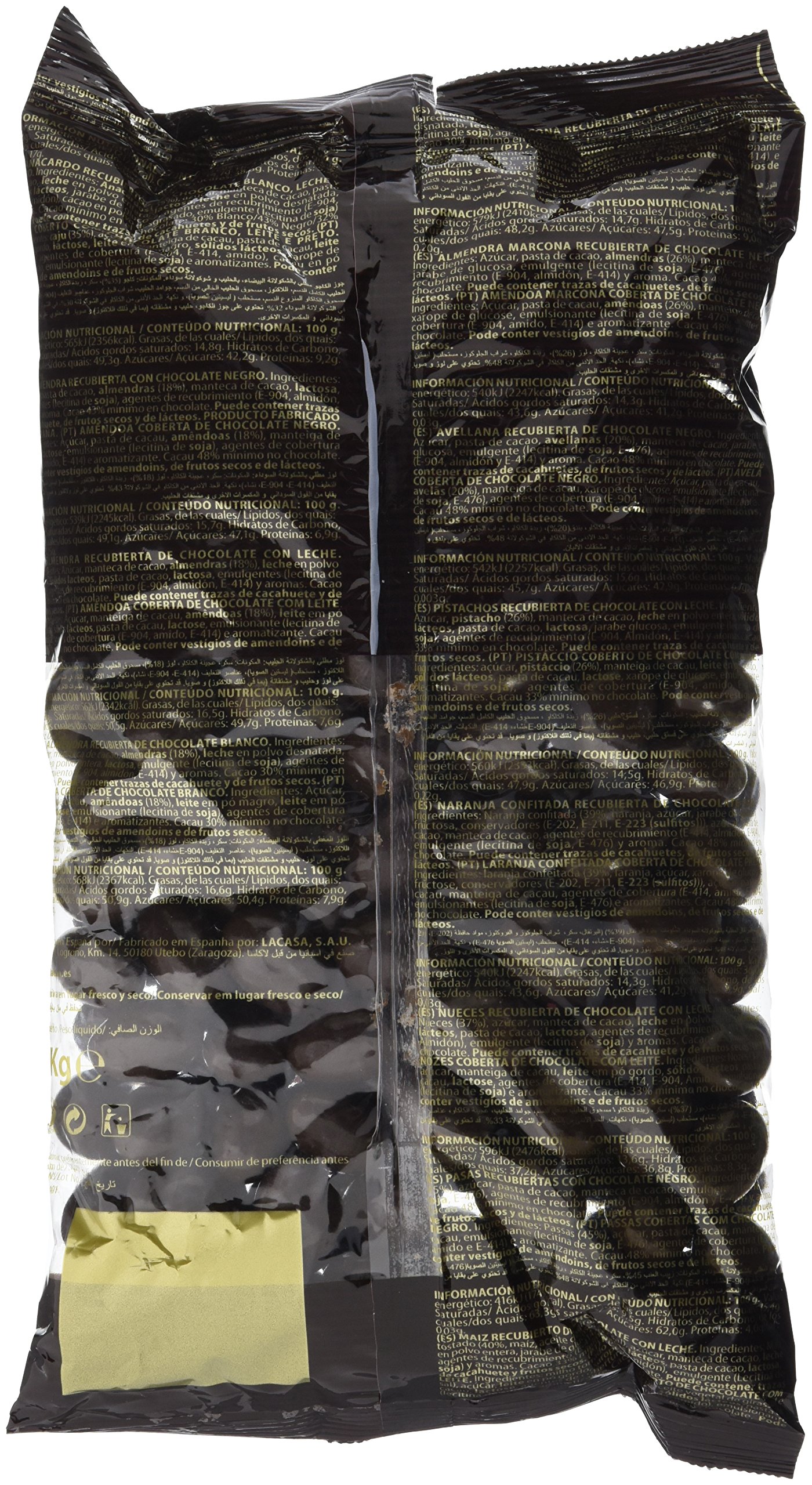 Lacasa Divinos Almendras con Chocolate Negro - 1000 gr