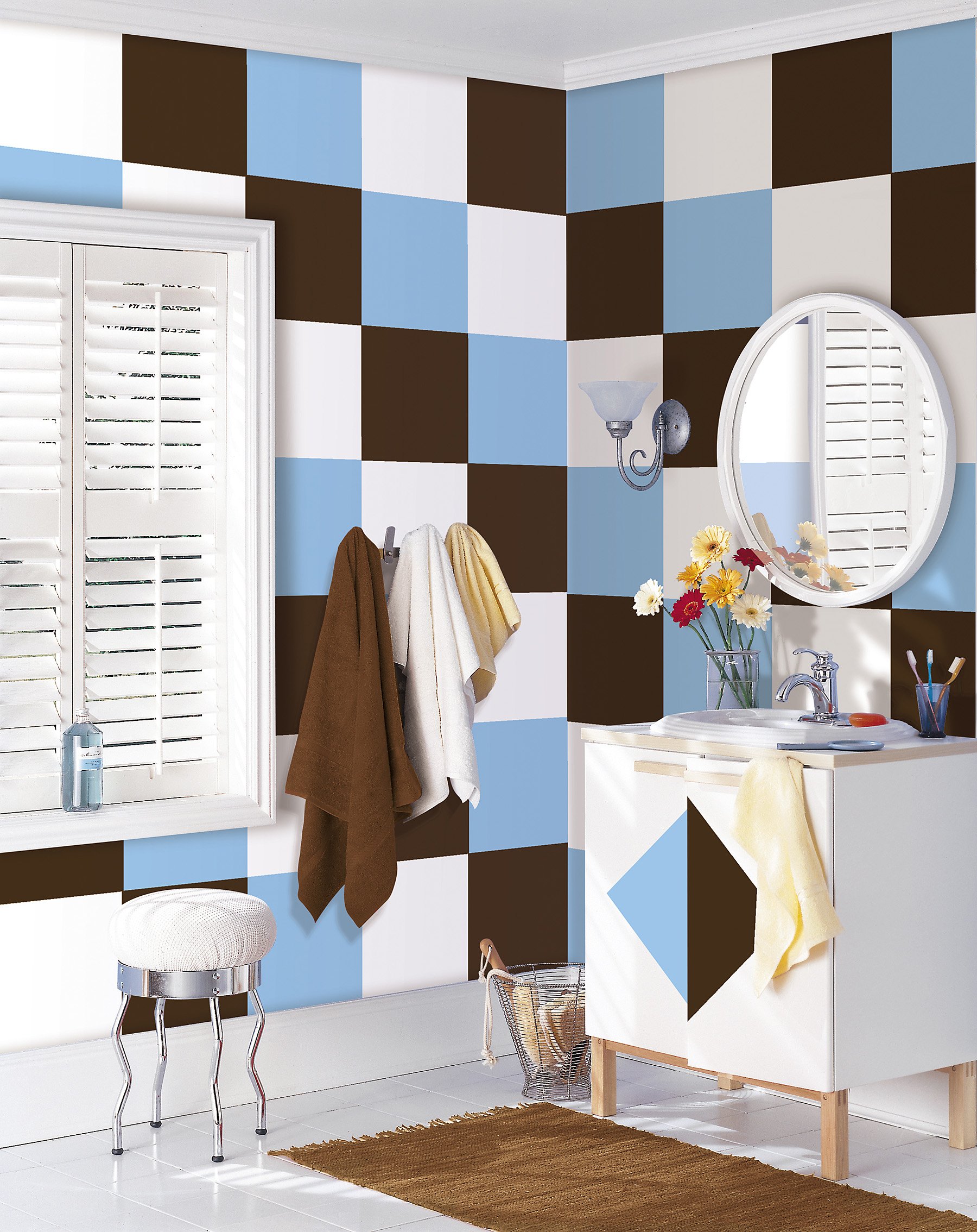 Déco Murale Adhésive Wall Pops ! - Zèbre Chocolat Et Vert - 14 Pièces Repositionnables