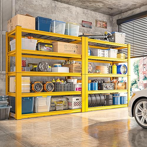 Miniatura 2 de REIBII Estantería de garaje de 72 pulgadas de alto, cargas resistentes, estantes de almacenamiento de garaje de 2000 libras, estantes de metal