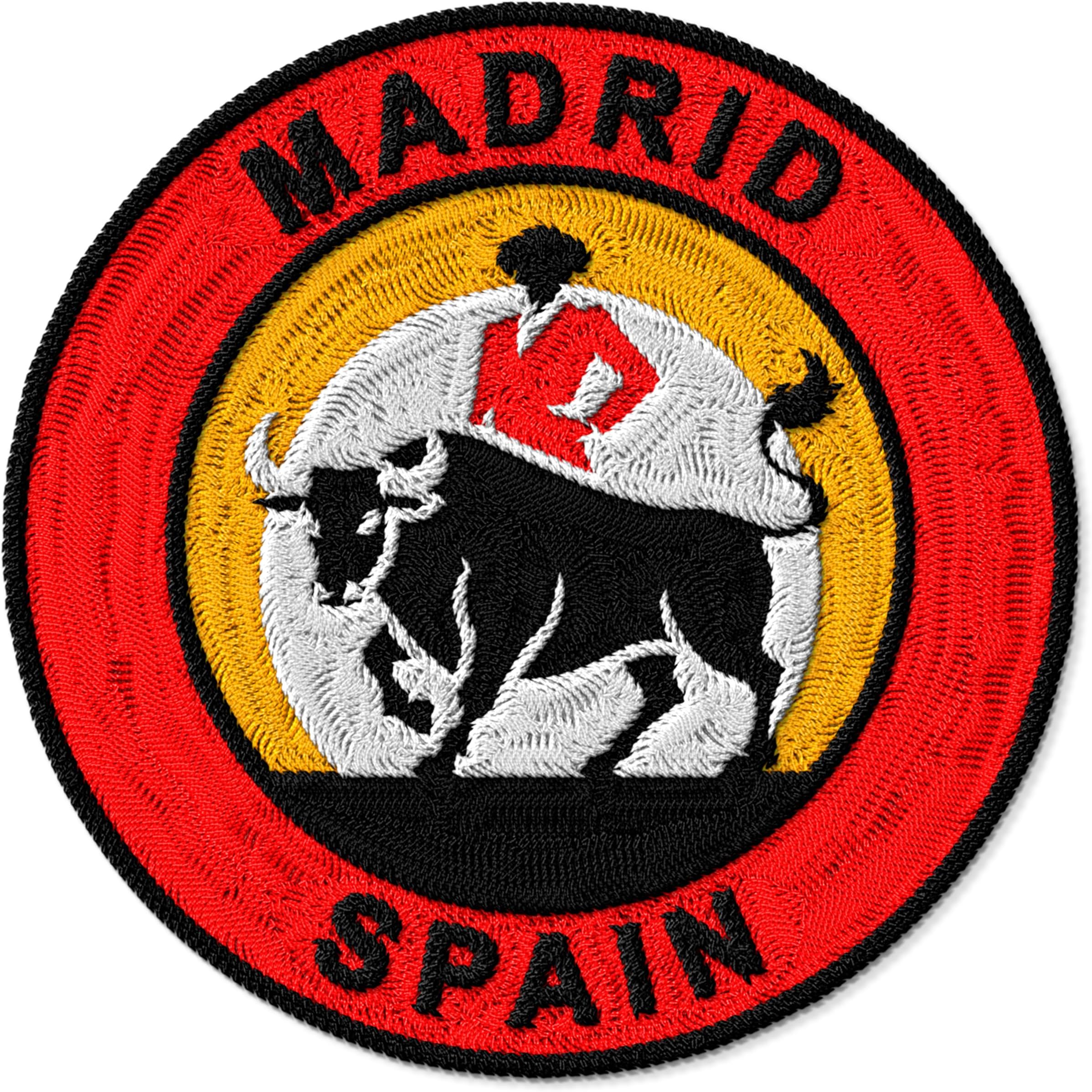 Madrid Spain Patch for Clothes – Embroidered Iron on Patch for Backpack Jacket - Fabric Sports Patches for Clothes Souvenirs & Gifts ID45095