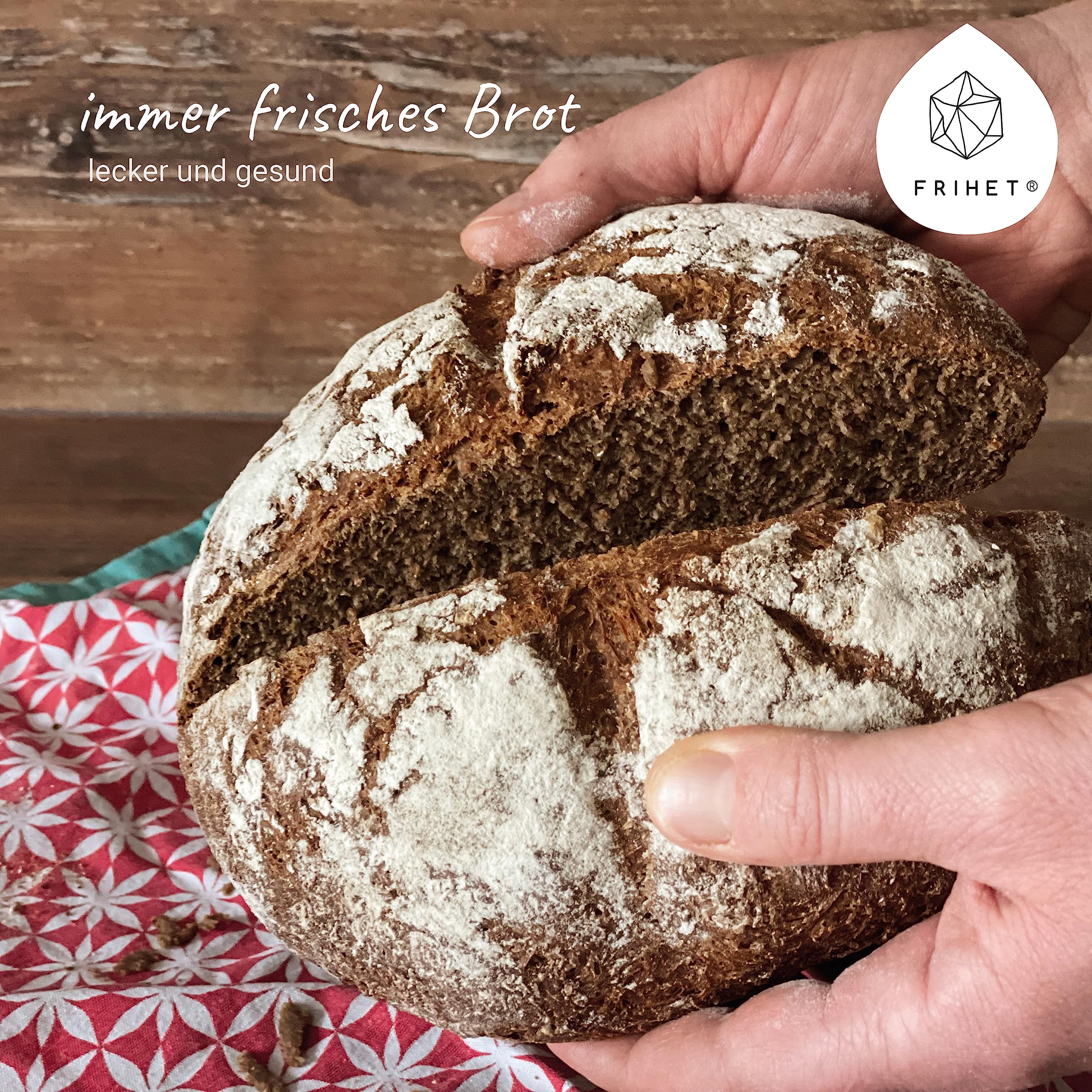 Panier Fermentation Pain Rond Osier 25 Cm – Avec Linge Lin – Pour Pain Au Levain 1 Kg – Motif Spirale Authentique