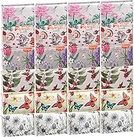 Vista 13 de 24 paquetes de pañuelos de bolsillo tamaño viaje, paquetes delgados de 3 capas de bolsillo de tamaño monedero, pañuelos para viajes, bodas