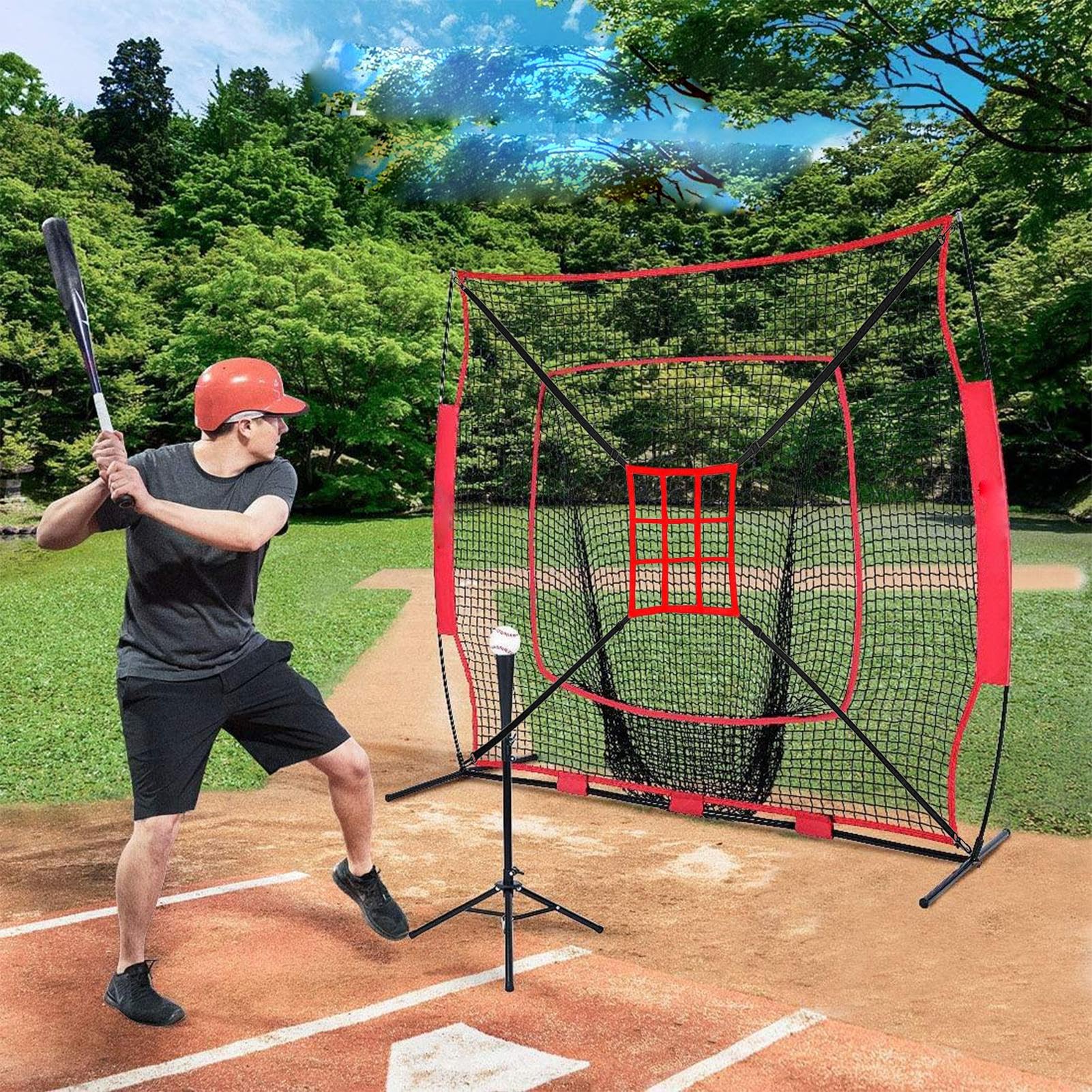 Strike Zone-Ziel Für Baseball-Softball-Netz – 9-Loch-Werfen, Pitchen, Schlagen, Schlagen, Fangen, Übungsziel | Tragbarer Schlagtrainer, Trainingshilfen Für Die Pitcher-Genauigkeit