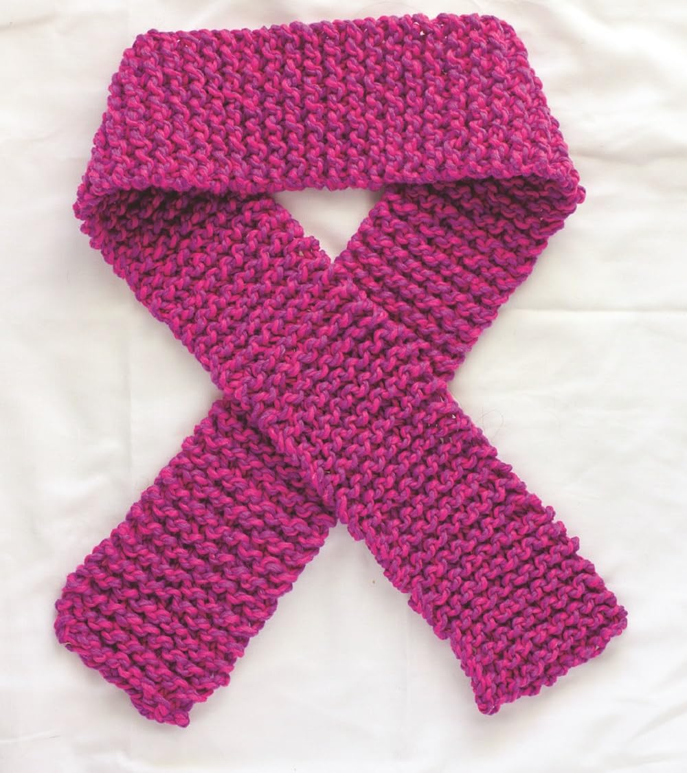 friendly loom Harrisville Designs - Kit de punto rápido para tejer bufanda de Harrisville Designs, para principiantes para niños y adultos, hilo de lana fabricado en los Estados Unidos, color rosa