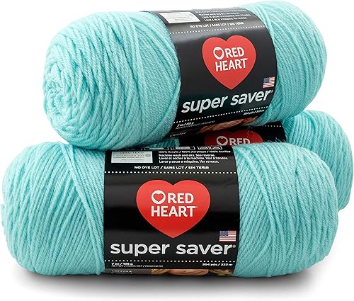 Miniatura 36 de RED HEART Paquete de 3 hilos Super Saver, color rojo cereza (3 unidades) Rojo cereza,Negro,Pulido,Orquídea oscura,Azul claro,Blanco suave,Aran,Rosa