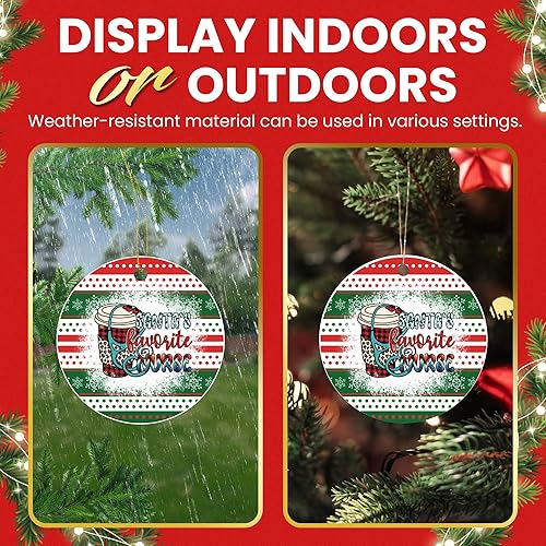 Miniatura 3 de Regalo favorito de Santa para enfermera RN NP APRN LPN CNA LVN Adorno de cuidado de la salud  Oranment de Navidad  Decoración de árbol de Navidad