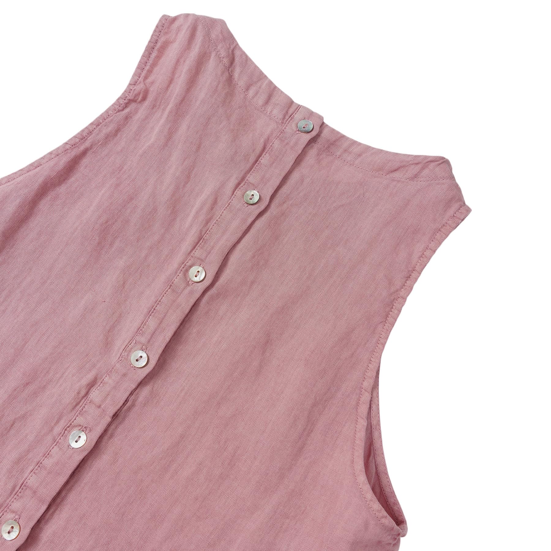 Amazhiyu Tank Top Damen Leinen Sommer Oberteile Kurz Rundhals Bluse T-Shirt