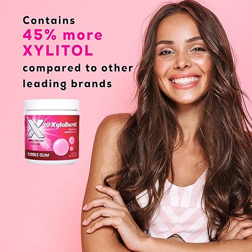 Miniatura 7 de XyloBurst Goma de mascar xilitol, sin aspartamo, sin azúcar, goma de mascar vegana, 100 unidades (paquete de 3) (goma de mascar)