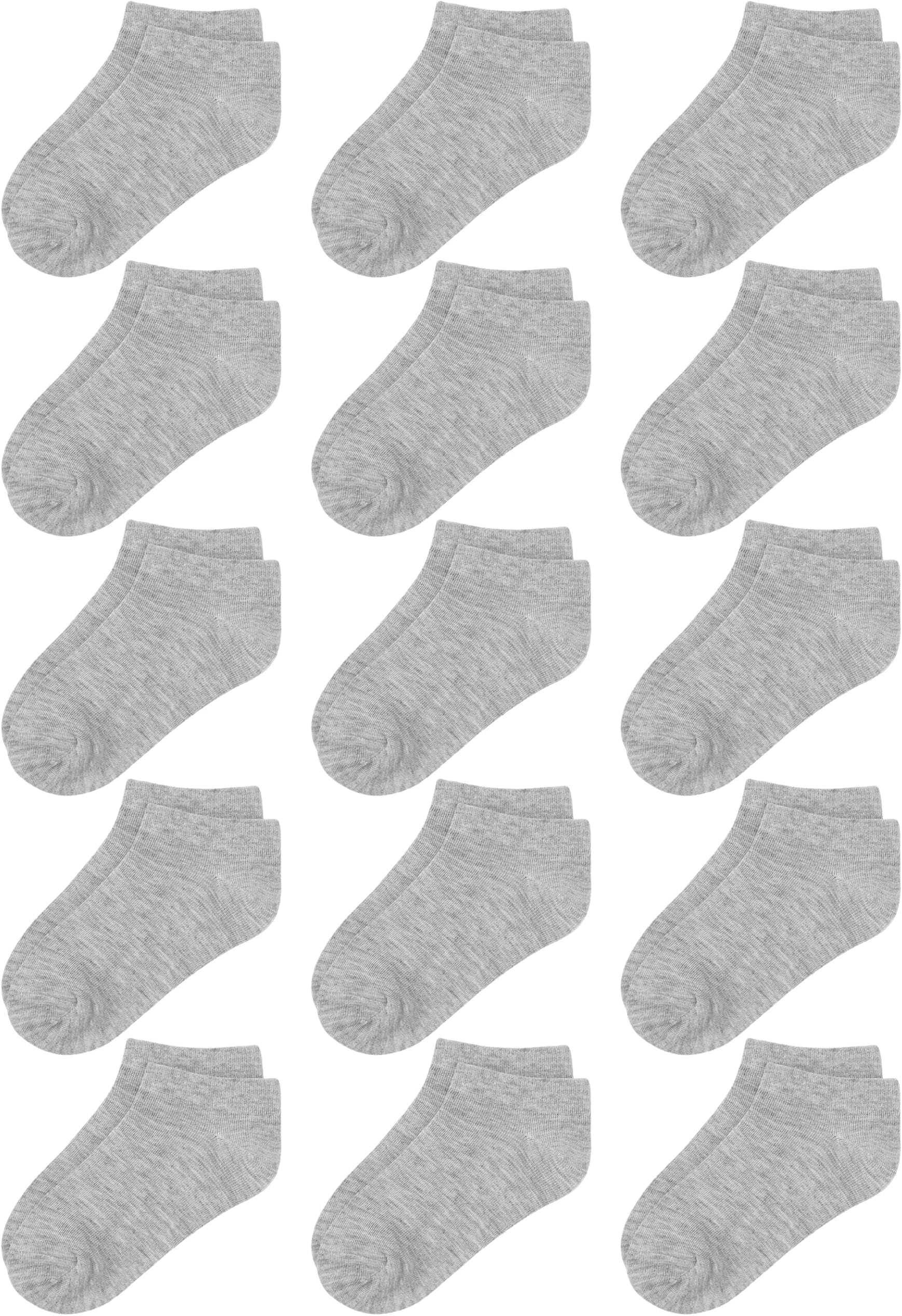15 Pack Kids' Half Cushion Low Cut Athletic Ankle Socks Boys Girls Ankle Socks