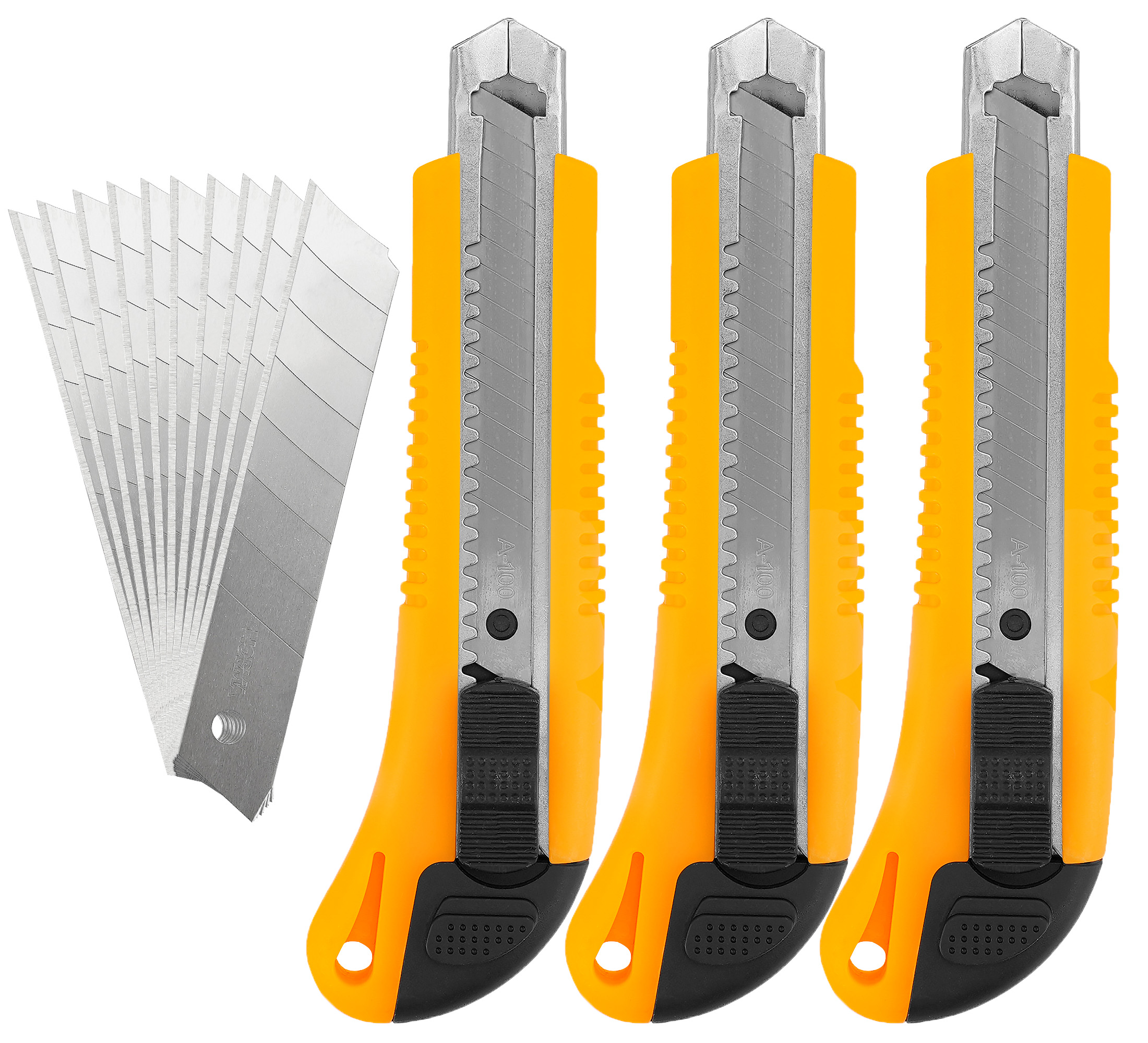 FeiLyKi 18mm 3-Pack Exacto Knife Multi-Purpose Utility Knife Box