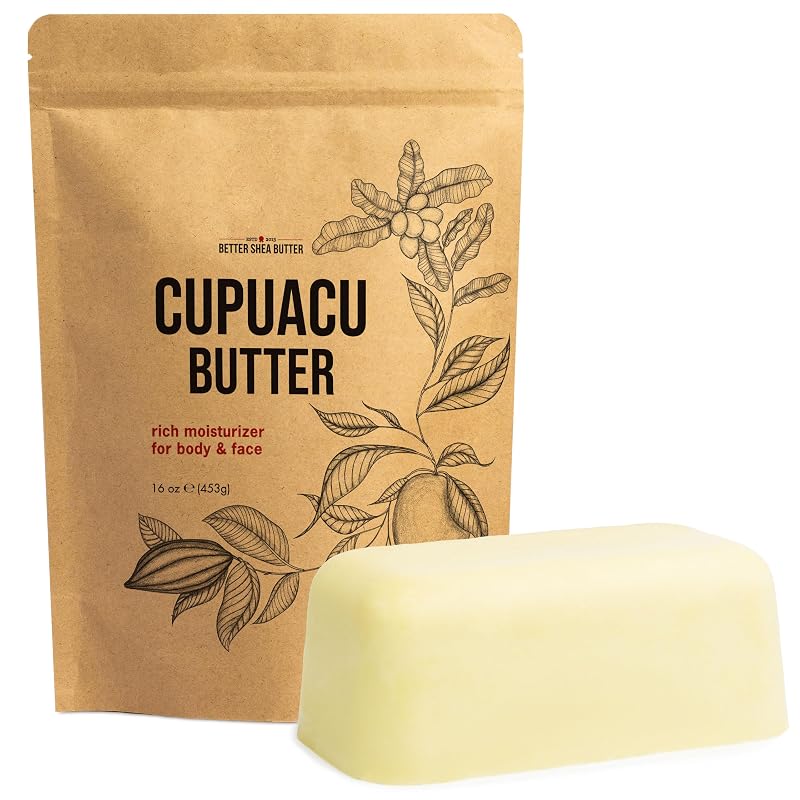 Manteiga de cupuaçu bruta e não refinada Better Shea Butter, bloco de 481 g