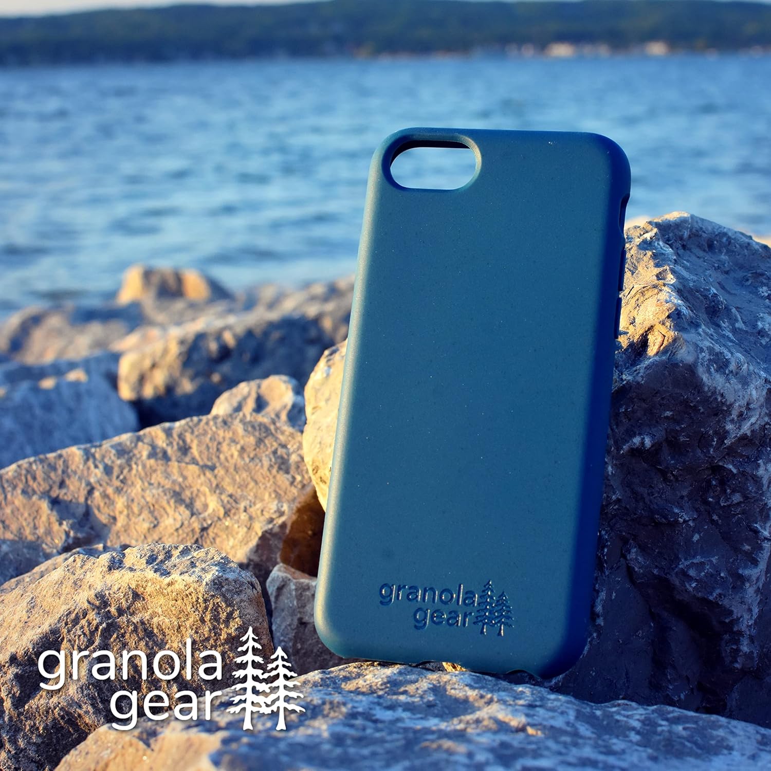 Eco by GranolaGear - Eco-Friendly Phone Case for iPhone 6/6s/7/8/SE - Biodegradable, Compostable, Plastic-Free, Made from Plants - Pacific Blue