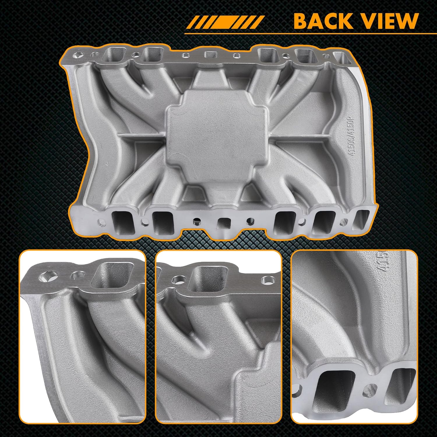 SDM-1-147-097 4150 Low rise Small Block Intake Manifold Aluminum Single Plane Compatible with Oldsmobile 400 425 455 1965-76 V8 Engine