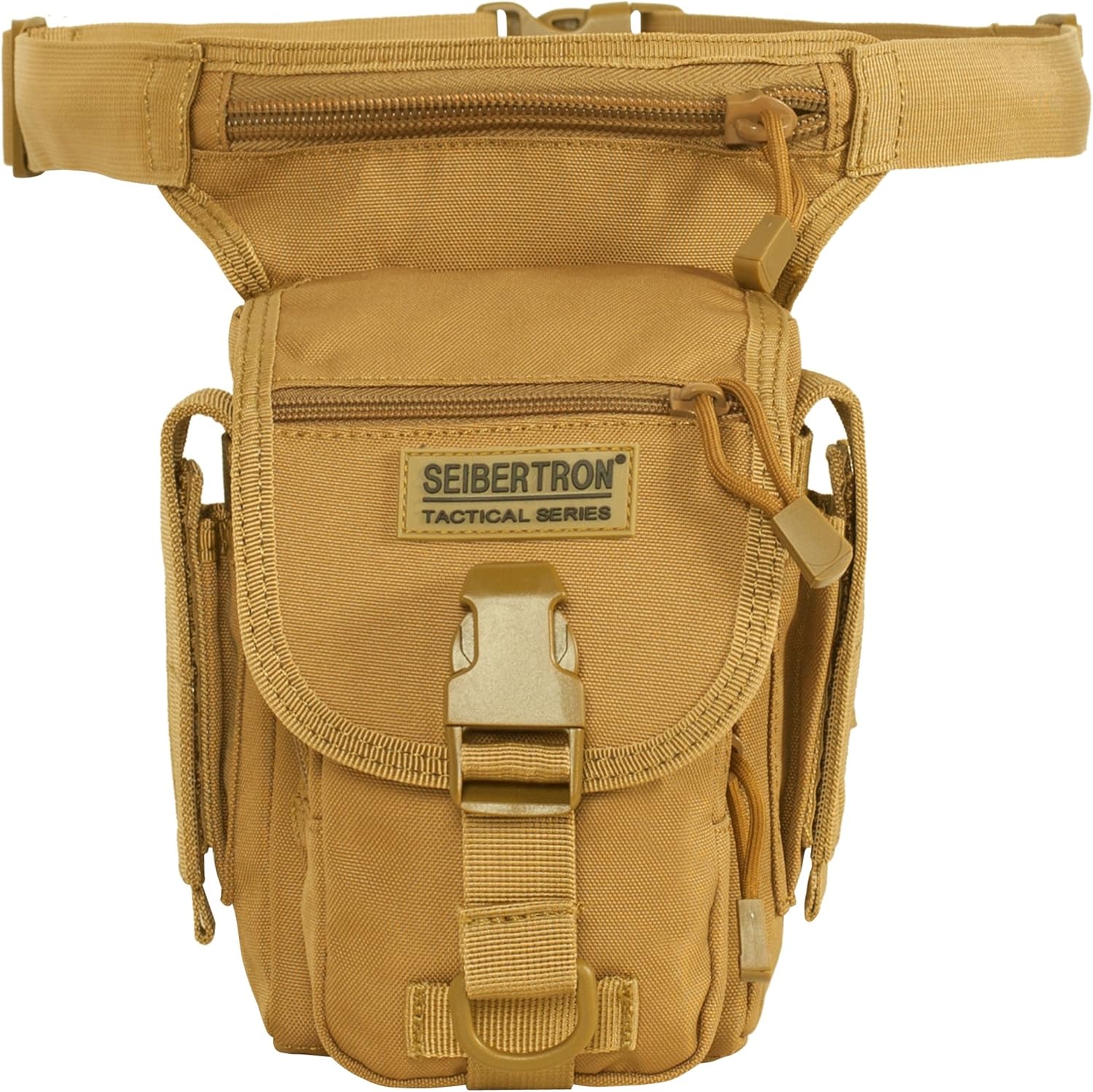 Seibertron Waterproof Tactical Outdoor Hiking Airsoft Utility Leg Bag Khaki - Image 3