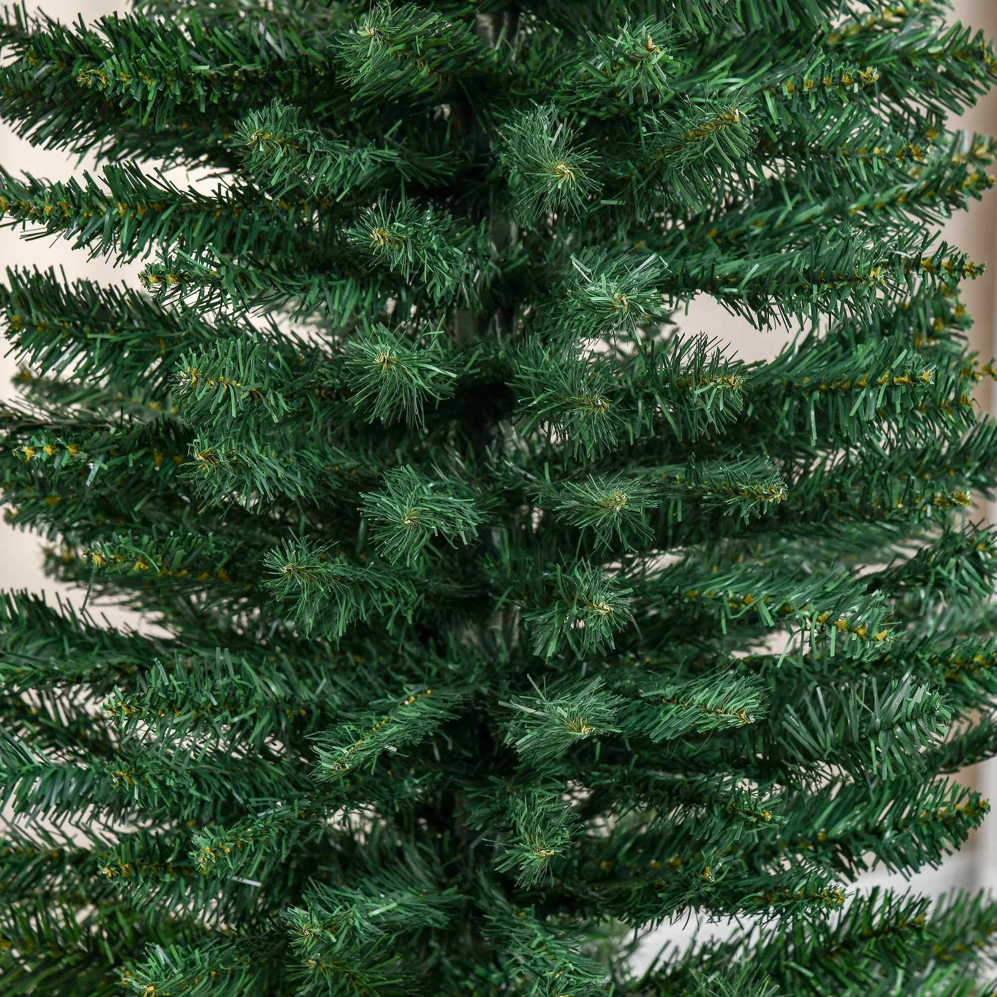 HOMCOM Künstlicher Weihnachtsbaum 210 cm mit 499 Spitzen für Drinnen Grün | Tannenbaum Künstlich, Christbaum, Weihnachtsdeko