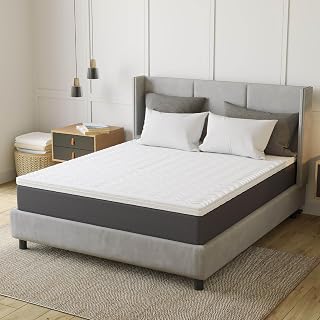 EGOHOME Matratzen Topper 140x200 cm, 7cm Höhe Matratzentopper Härtegrade H2 mit 7-Zonen Spiral-Dorn Kaltschaumkern, Öko-TEX Zertifiziert, Matratzenauflage 140x200cm für Boxspringbett Schlafsofa