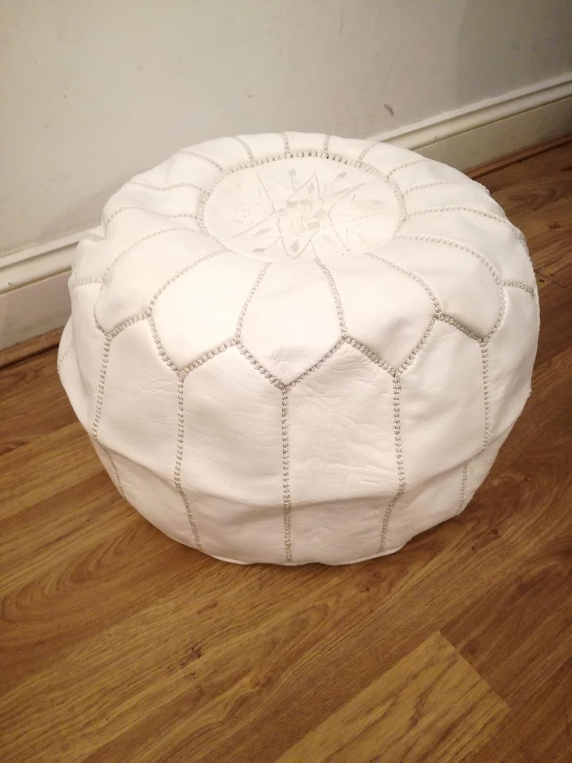 Maison De Marrakech Housse De Pouf Marocain Blanc : Amazon.fr: Cuisine Et  Maison