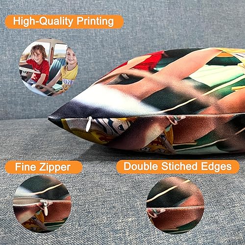 Miniatura 5 de Generic Amor personalizado, almohada de fotos para parejas, almohada personalizada con imagen, 16 x 16 pulgadas, con inserto de almohada, funda