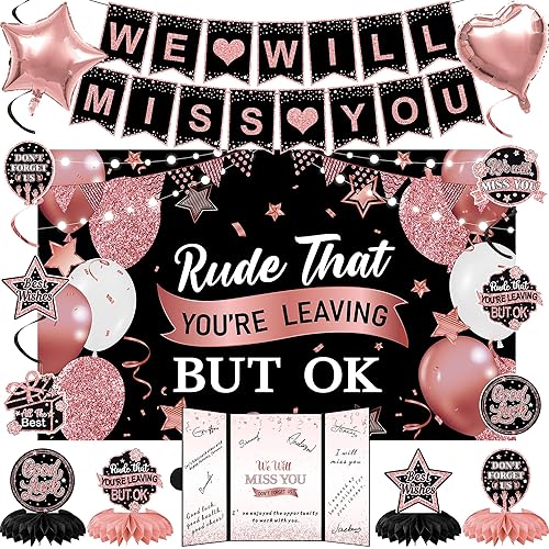 Holkcog Rude That You'Re Leaving But Ok Banner, Farewell Party