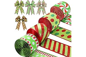 Riceshoot Premium Wired Christmas Ribbon