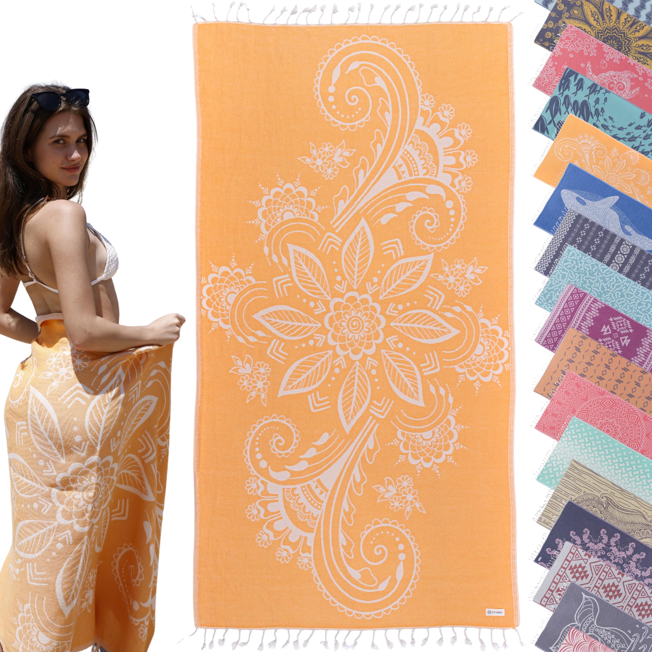 Telo Mare Zoe Style | 100% Cotone Turco per un Look da Spiaggia