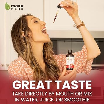 Maxx Herb Red Maca Root Extract - Max Strength Liquid Drops Absorb Better Than Powder or Capsules, for Stamina, Memory and Focus - Alcohol Free - 4 Bottles, 4 Oz Each (240 Servings)