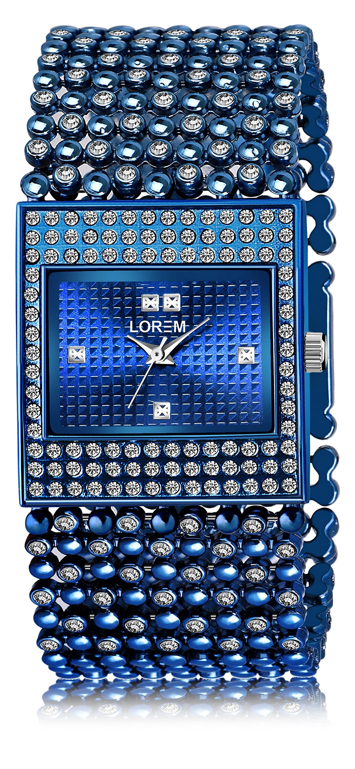 LOREM Blue Square Braclet Analog Watch for Women LR290-UF (B0B4NG2HT2) Amazon Price History, Amazon Price Tracker