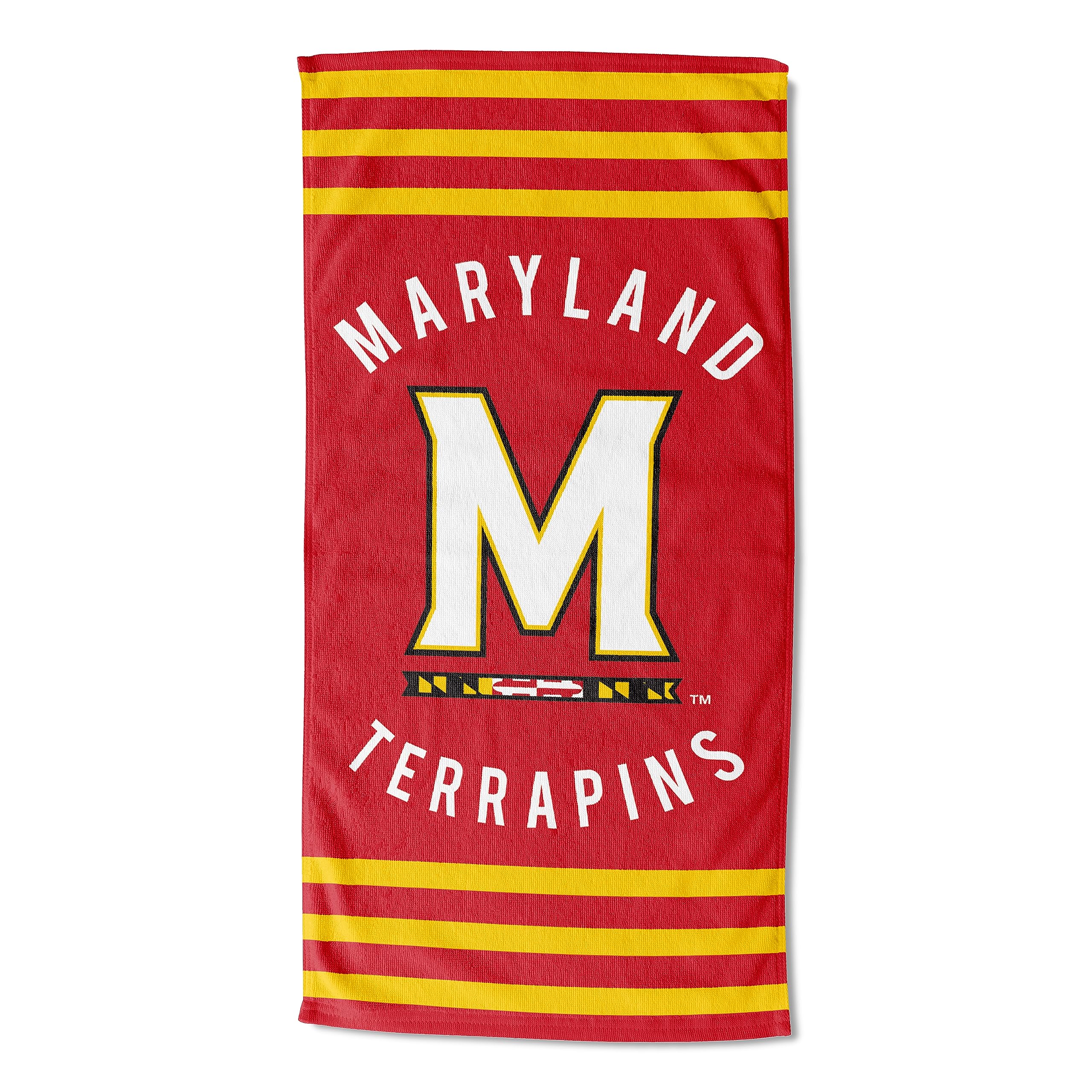 Northwest NCAA Maryland Terrapins Beach Towel, 30" x 60", Stripes