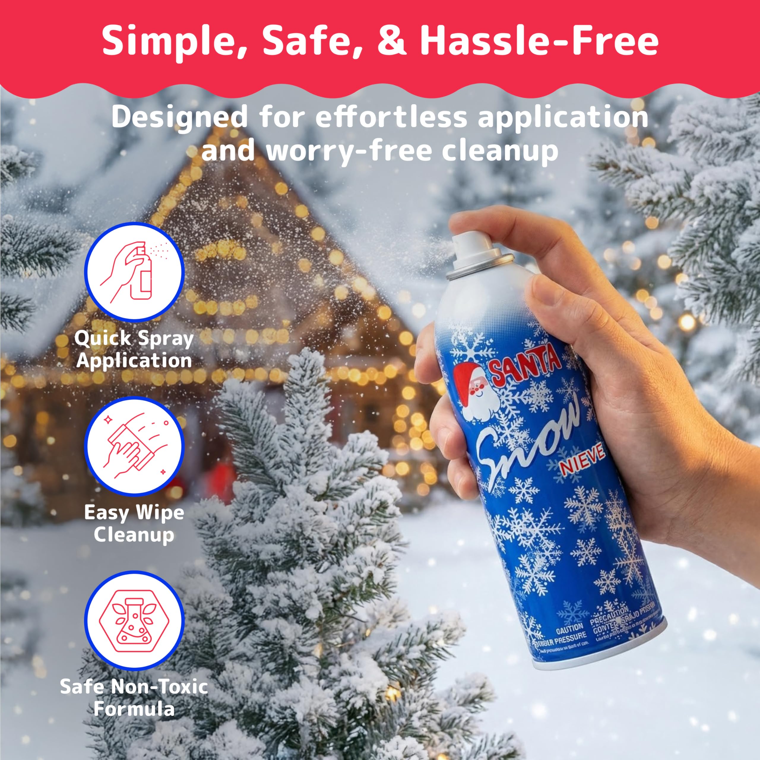 Amazon.co.jp: Prextex フェイクスノースプレー クリスマスツリー用 2