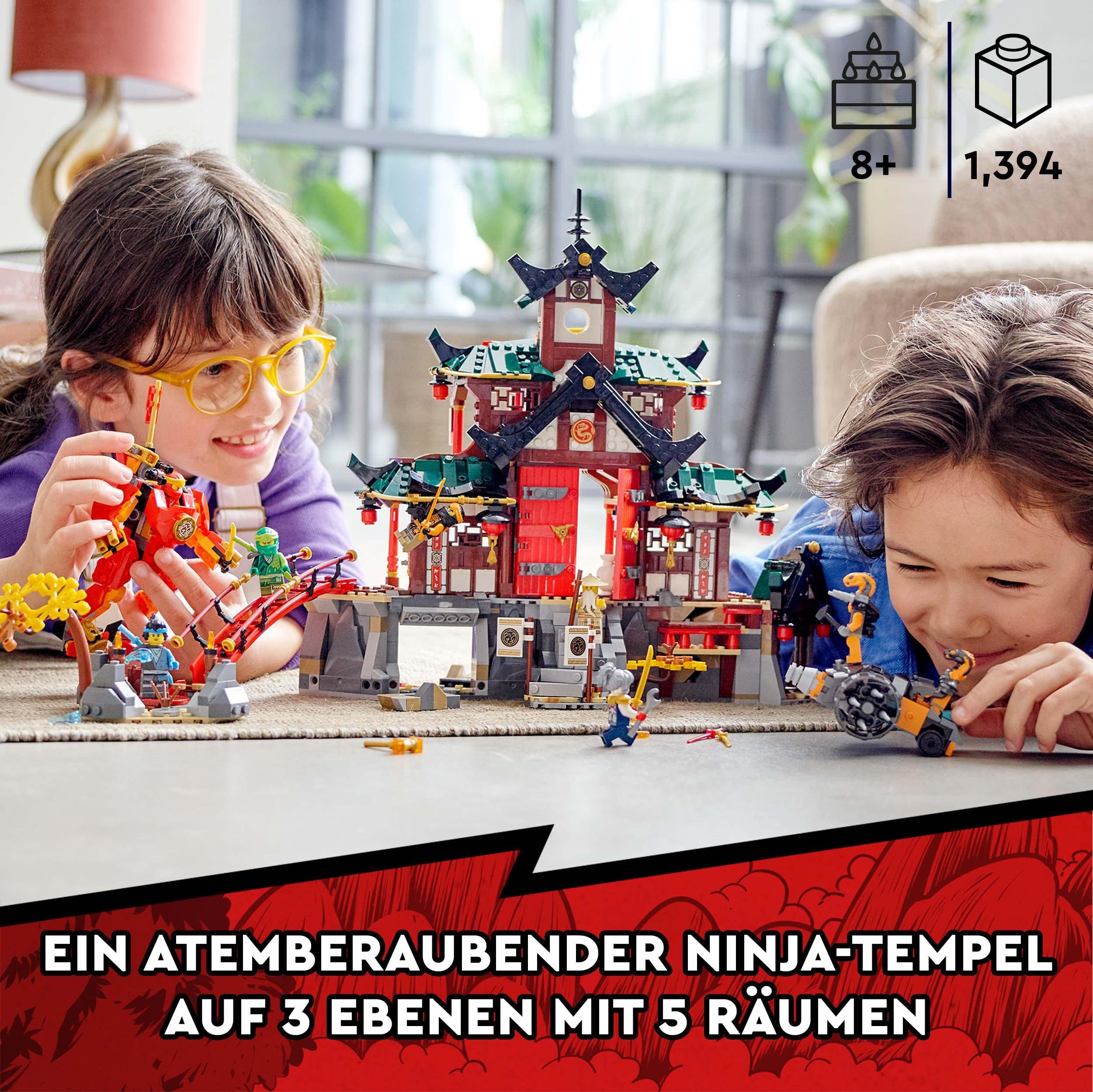 LEGO 71767 NINJAGO Ninja-Dojotempel Aus Meister des Spinjitzu, Gebäude-Set Mit 5 Räumen, Inkl. 8 Minifugren Wie Lloyd, Kai Und Schlangen-Actionfiguren, Ninja-Spielzeug Für Kinder Ab 8 Jahren