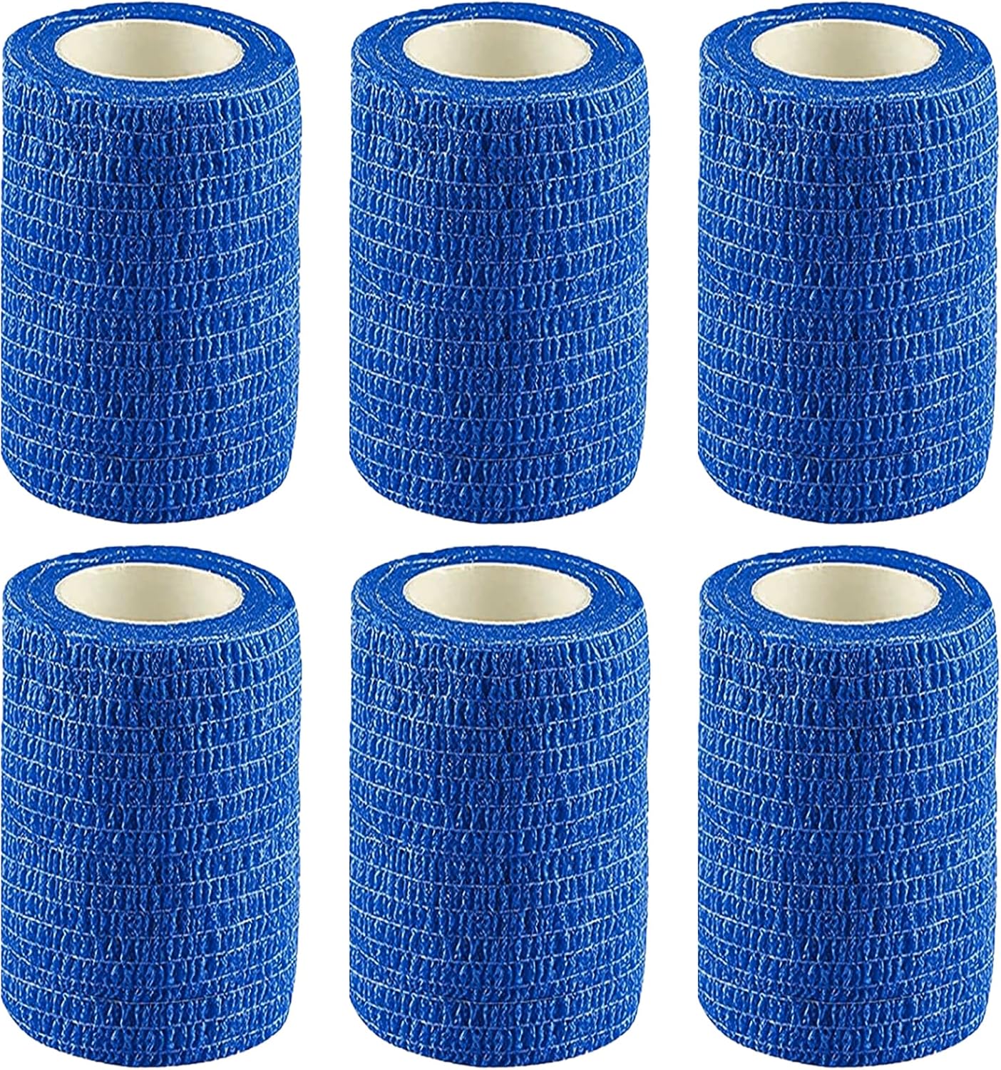 6 Pack Self Adherent Bandage Wrap, 3 Inch 5 Yards Athletic Elastic Non Woven